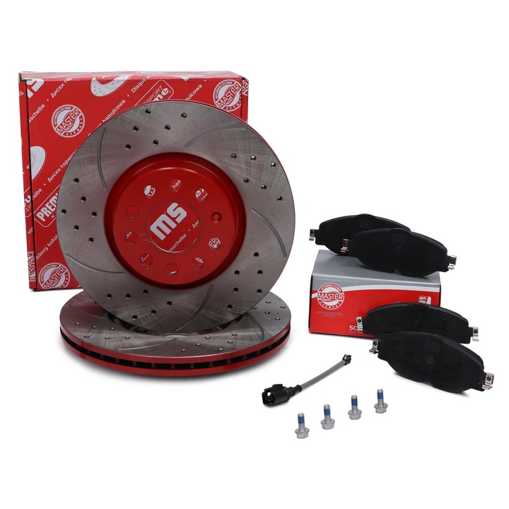 Master Sport Germany féktárcsa és fékbetét szett, szellőztetett, 5 lyuk, 160x49.9mm, Audihoz/Seathoz/Skodához/VW-hez
