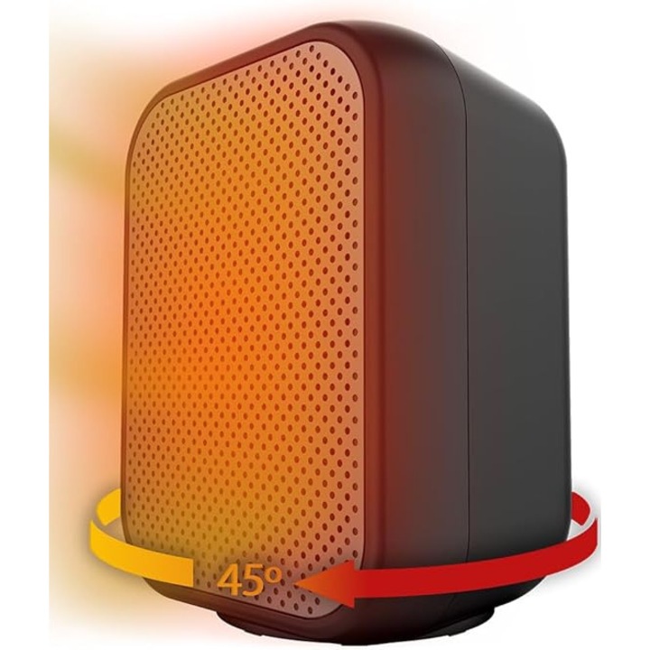 Aeroterma ceramica de masa Cecotec ReadyWarm 1500 Max, 1500 W, cu rotatie, termostat reglabil si 3 moduri de functionare, acoperire de 15 m²