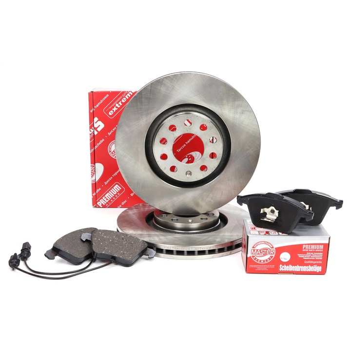 Fékbetét és féktárcsa készlet, Master Sport Germany, Audi A4 B6, A4 B7, SEAT Exeo modellekhez, tárcsafék, szellőztetett, 320x46