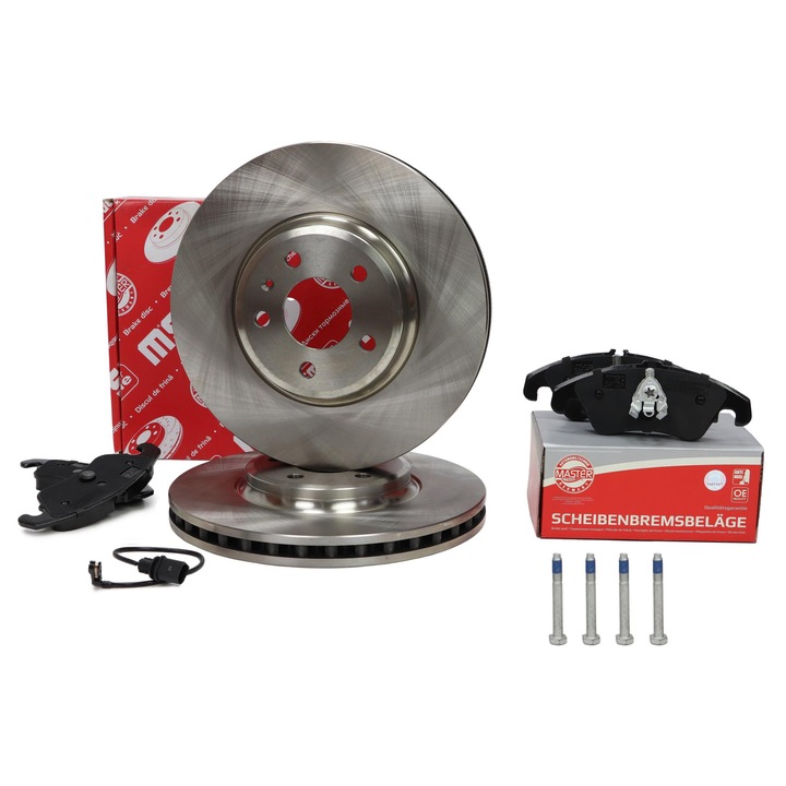 Fékbetét és féktárcsa készlet, Master Sport Germany, Audi A4 Allroad B8, A4 B8, A4 B4 Avant, A5, szellőztetett, 320x30mm, 22.45kg