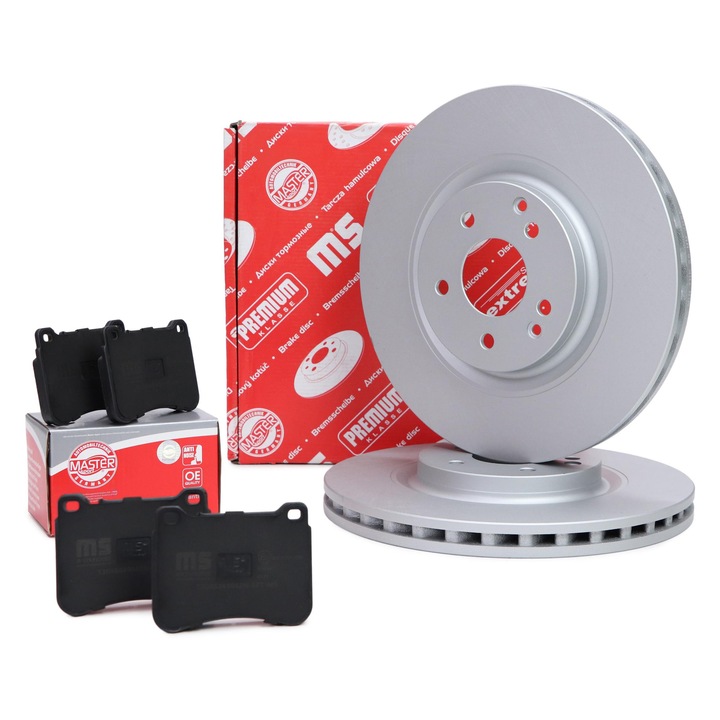 Fékbetét és féktárcsa készlet, Master Sport Germany, Mercedes CLK, C osztály, CLC osztály, szellőztetett, 330x28mm