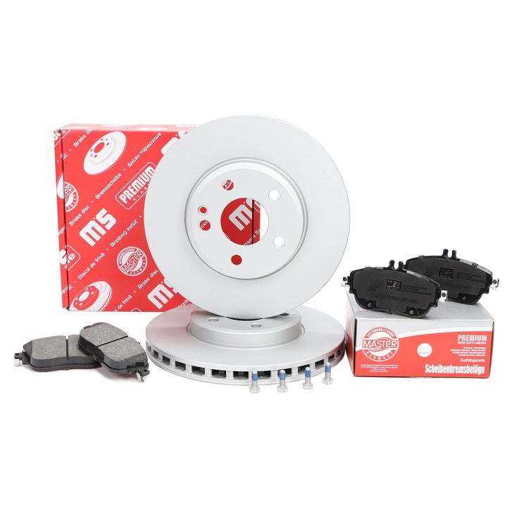 Fékbetét és féktárcsa készlet, Master Sport Germany, Mercedes CLA, A-osztály, B-osztály, GLA-osztály, szellőztetett, 295x51mm, 5 lyuk, 4 csavar