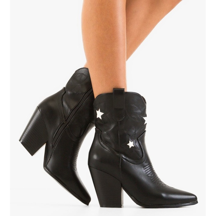 Botine dama Vanna Negre, Negru