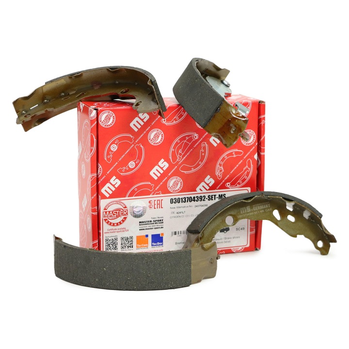 Fékbetét készlet, Master Sport Germany, CITROEN C2, C3, LANCIA YPSILON, PEUGEOT 1007, 39x203mm