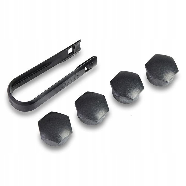 4 db eredeti Volvo keréktárcsa-közép, grafit/fekete, 31664348 OE