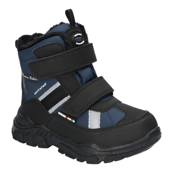 Gyermek téli csizma, American Club, Hl202, Tépőzárral állítható, Polár bélés, Softshell, Tripletex, Tengerészkék