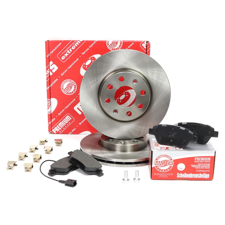 Master-Sport féktárcsa és fékbetét készlet FIAT GRANDE PUNTO (199_), 4 lyuk, szellőző, 257x53,3mm