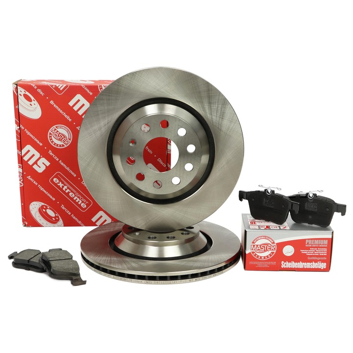 Master-Sport féktárcsa és fékbetét szett Audi A3, Q2, TT, Seat Leon, Skoda, VW modellekhez, szellőztetett, 310x48.5mm