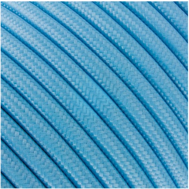 Cablu Textil Fanton H03VV-F 2x0,75mm 50m Albastru Deschis Poliester