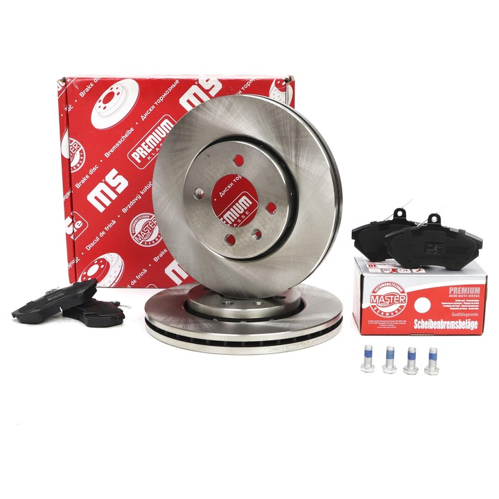 Master-Sport féktárcsa és fékbetét készlet, VW Lupo I, Polo, szellőztetett, 256x25mm