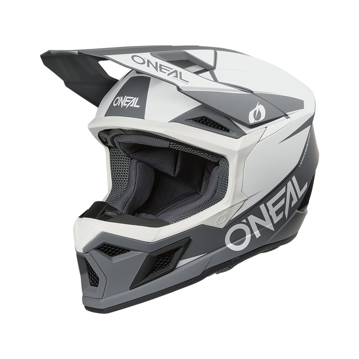 Casca motocross O'NEAL 3SERIES SOLID WHITE/BLACK, L