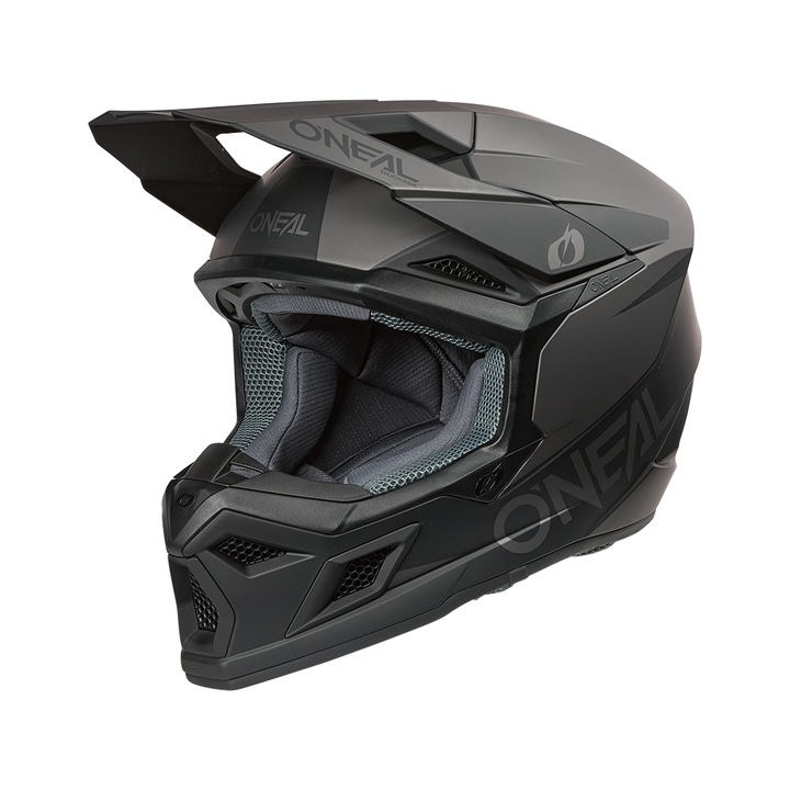 Casca motocross O'NEAL 3SERIES SOLID BLACK/GRAY, XL
