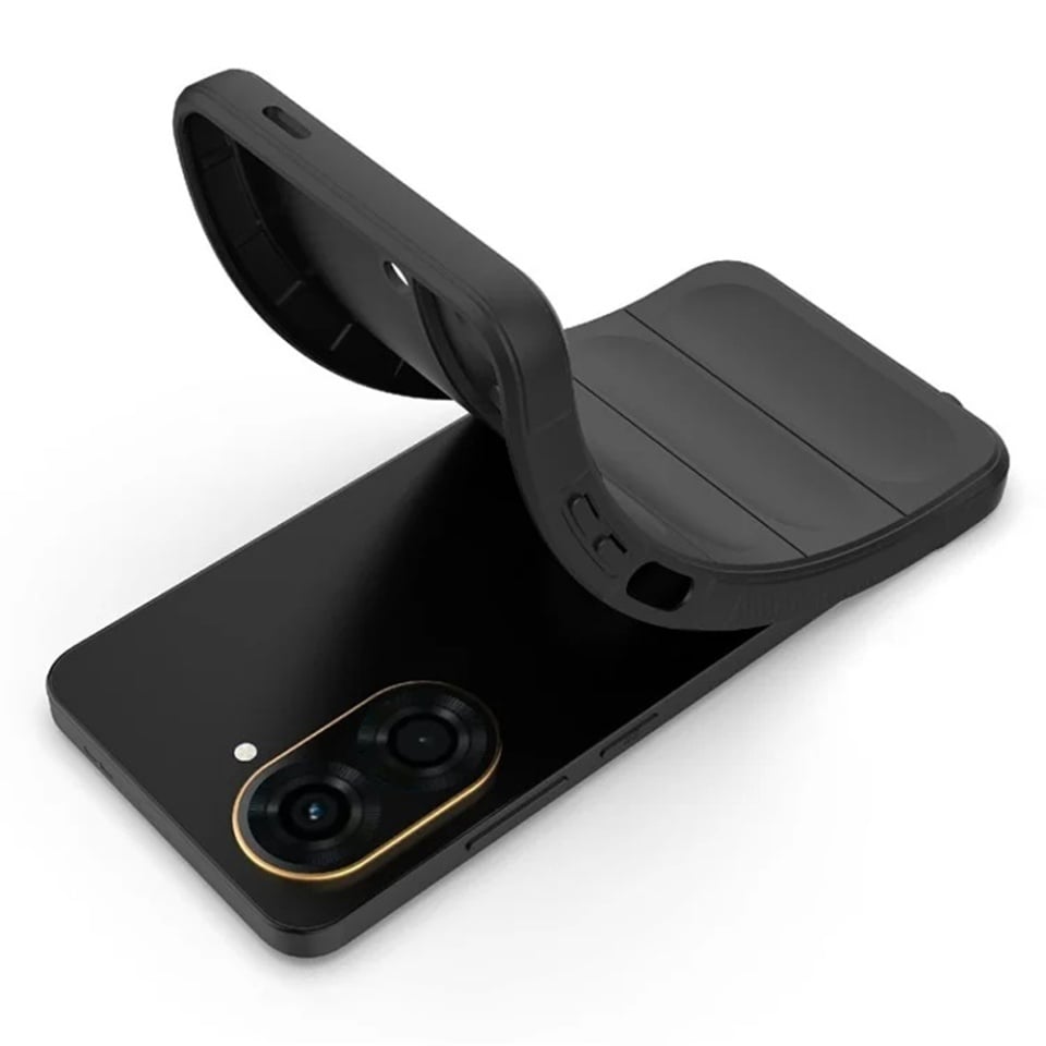 Husa pentru Xiaomi Redmi A5 4G (Regional), SKYDDAR INNOVATION, Magic Shield, din Silicon Mat, set cu sticker, Negru