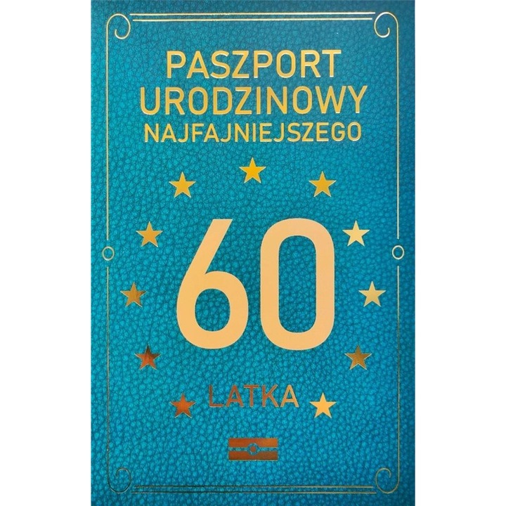 Felicitare de Urdin 60, YEKU, design pasaport, 350g, cu zambete surpriza
