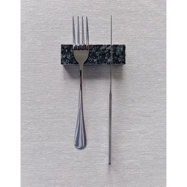 6 darabos Steel Grey gránit evőeszköztartó készlet, természetes kő, késhez, villához, kanálhoz, családi étkezésekhez, partikhoz, eseményekhez, házavató ajándék, étterembe