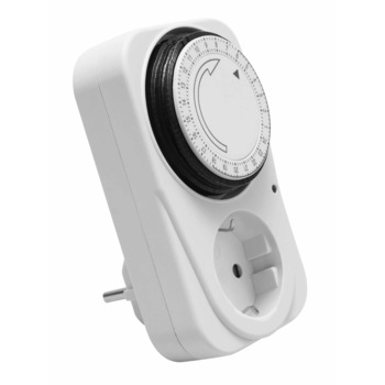 Priza programabila 24h, analogica max. 3500W/15A, AC220-240V, 50 / 60Hz, IP20, schuko, alba Priza programabila 24h, analogica max. 3500W/15A, AC220-240V, 50 / 60Hz, IP20, schuko, alba