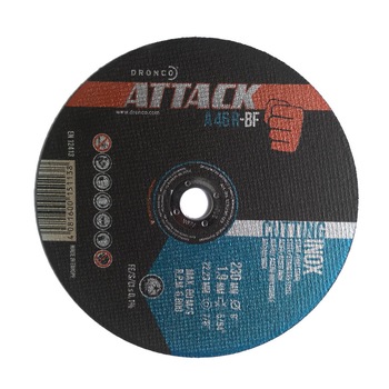 Set 25 buc Disc abraziv pentru debitat 230x1,9 DRONCO ATTACK pentru Inox Set 25 buc Disc abraziv pentru debitat 230x1,9 DRONCO ATTACK pentru Inox
