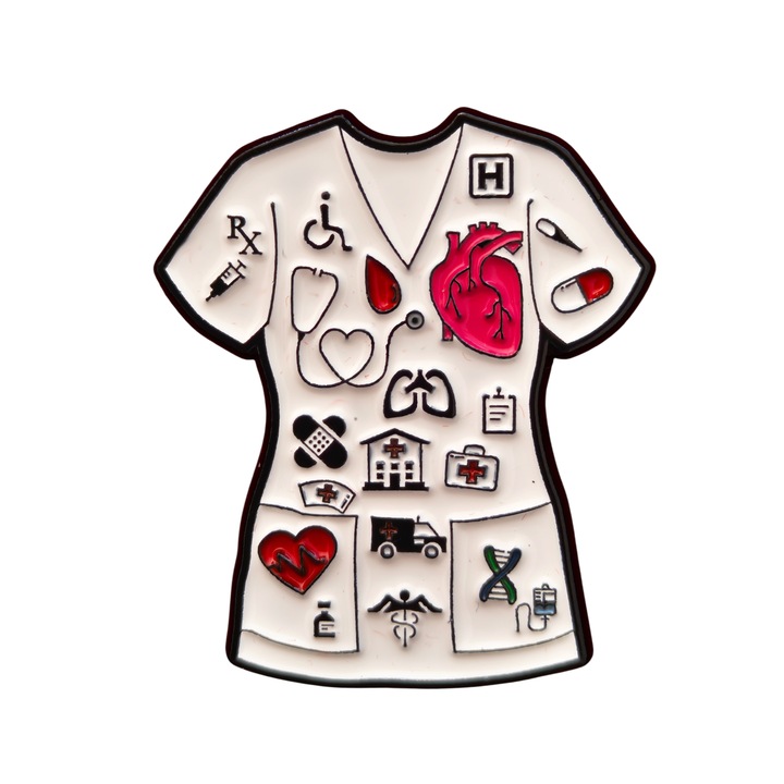 Martisor Brosa Halat Alb Cadru Medical