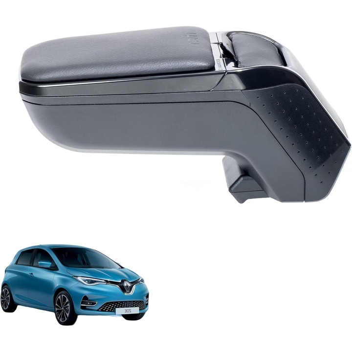 Автомобилни подлакътници Rati Armster2, за Renault ZOE 2020, черен, със стойка за ръце и отделение за съхранение