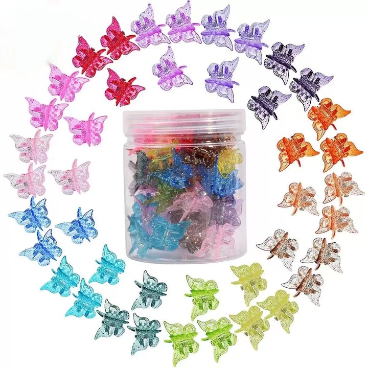 Set 50 agrafe par fluture Kengege® multicolor 20x18x16mm