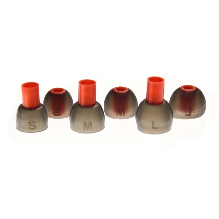 Комплект гумени накрайници за слушалки JBL Tune 310C, 6 броя, черен, силикон