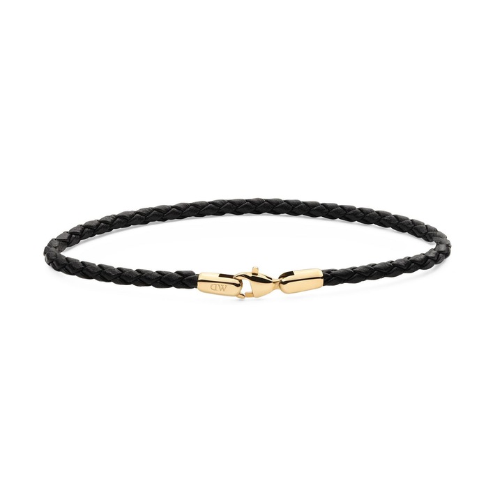 Bratara din piele impletita Daniel Wellington, neagra