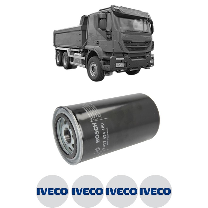 Filtru combustibil IVECO TRAKKER II AT340T36 din 2012 KW 265 CP 360 CMC 7790, Bosch, Auto, 4x Stickere auto cu IVECO