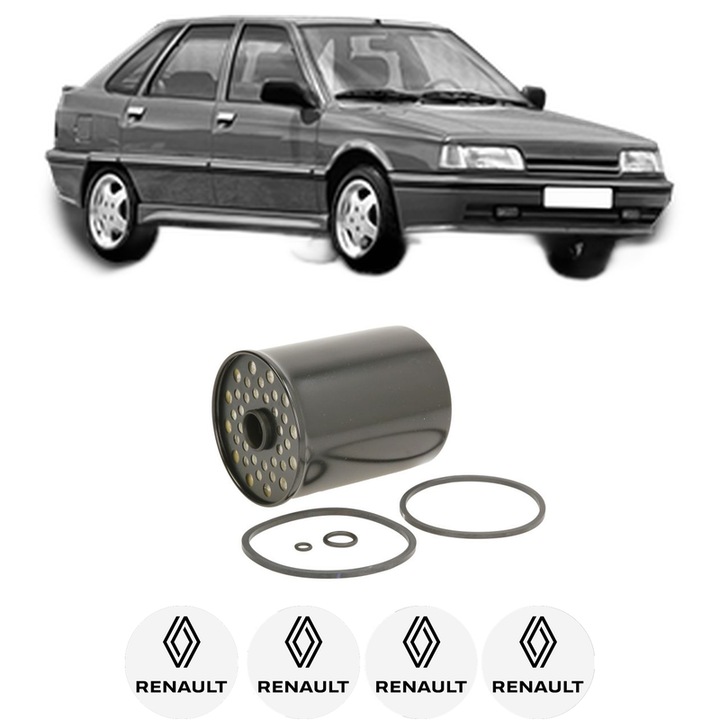 Filtru combustibil RENAULT 21 (B48_) 2.1 Turbo-D (B486, B488, B48V) din 1989-1994 KW 65 CP 88 CMC 2068, Bosch, Auto, 4x Stickere auto cu RENAULT