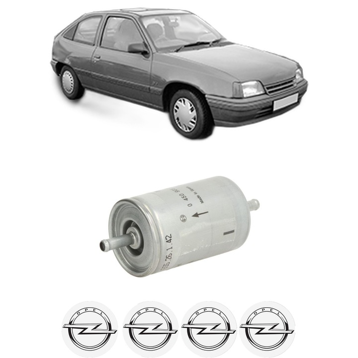 Filtru combustibil OPEL KADETT E Hatchback (T85) 1.8 S (C08, C48, D08, D48) din 1987-1991 KW 62 CP 84 CMC 1796, Bosch, Auto, 4x Stickere auto cu OPEL