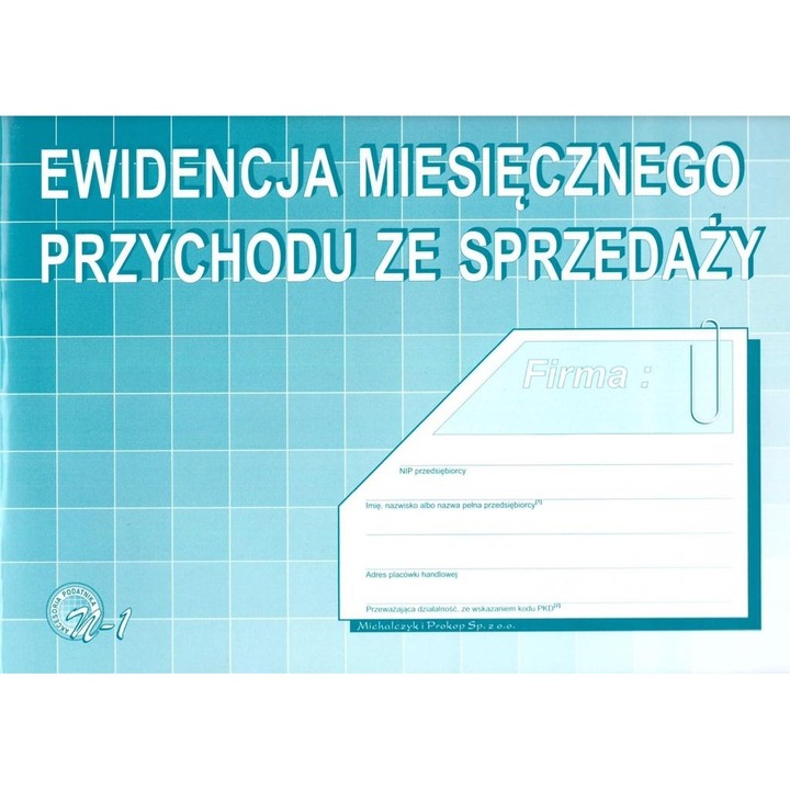 Месечен отчет за приходите от продажби N-1, MICHALCZYK I PROKOP, неперсонализирани формуляри