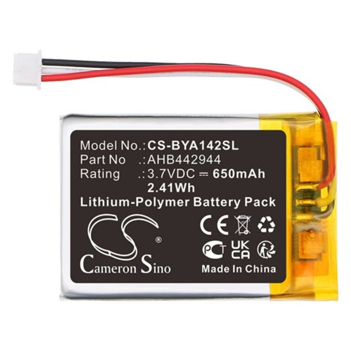 Cameron sino li-polymer akkumulátor, 3.7v, 650mAh, kompatibilis babymoov ahb442944 -vel