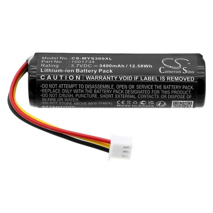 Cameron sino li-ion akkumulátor, 3.7v, 3400mAh, kompatibilis envitec 1001734 -vel
