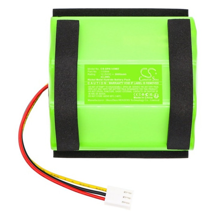 Cameron sino ni-mh akkumulátor, 12.0v, 3600mAh, kompatibilis ge 110844 zöld-vel