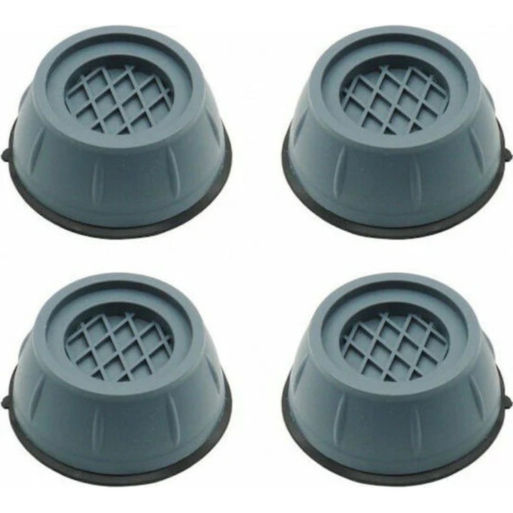 Set 4 picioruse pentru masina de spalat, antivibratii, anti-zgomot, antiderapante, gri