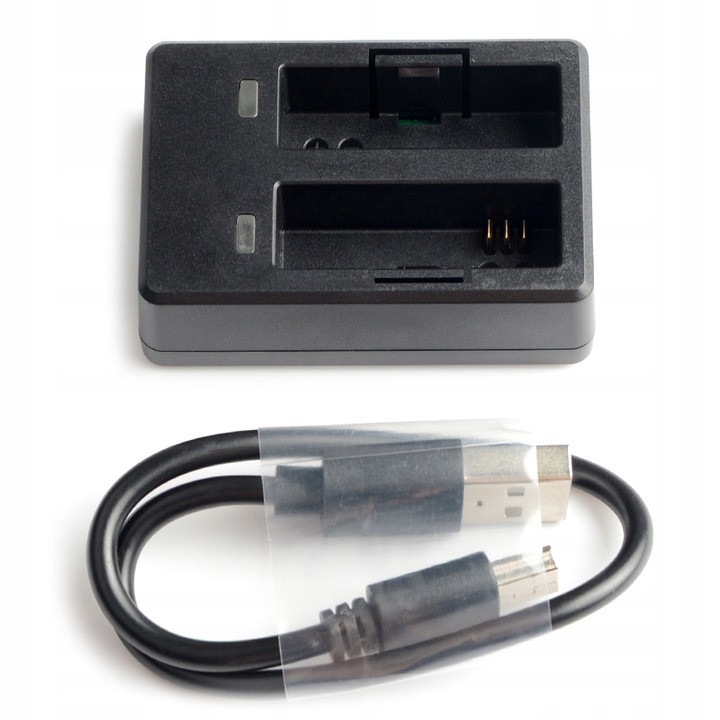 Incarcator dual SJCAM pentru camere sport SJ9/SJ10/SJ4000X, microUSB, 5V/1A