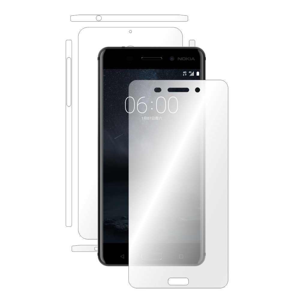 Folie Smart Protection Nokia 6 fullbody,protectie completa ecran,spate si laterale+Smart Spray®,Smart Squeegee®,microfibra si instructiuni instalare incluse