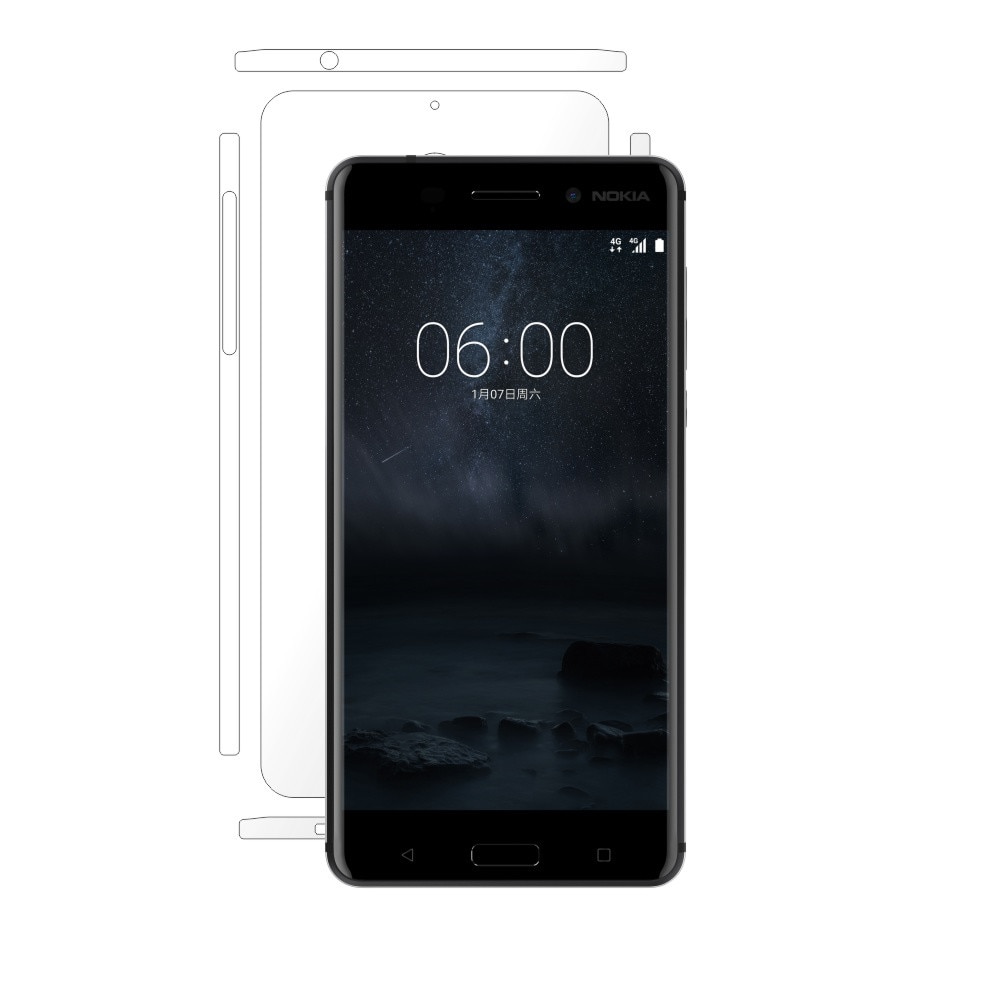 Folie Smart Protection Nokia 6 spate si laterale,protectie completa spate si laterale+Smart Spray®,Smart Squeegee®,microfibra si instructiuni instalare incluse