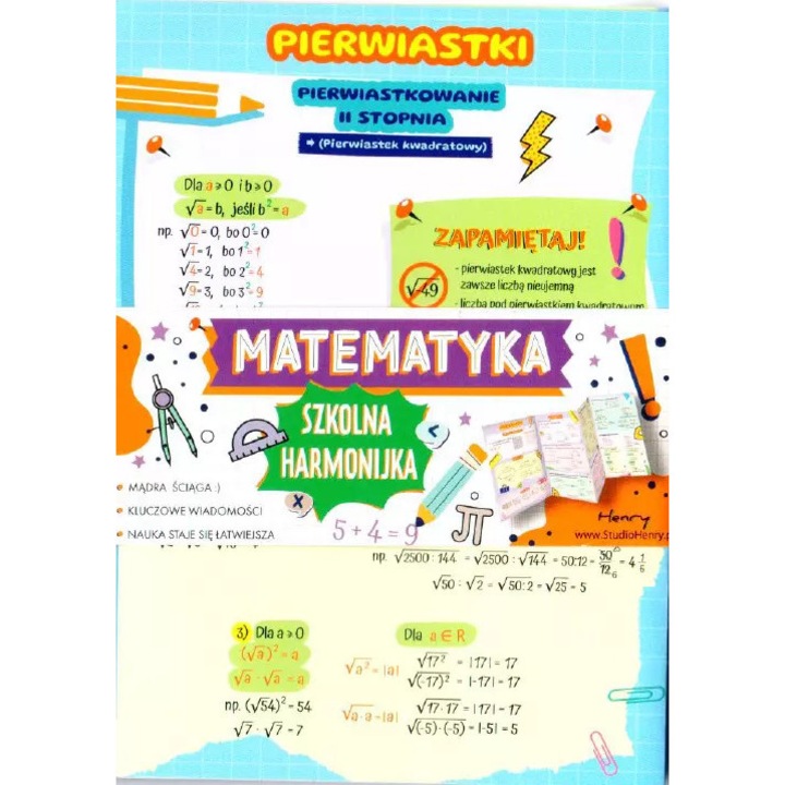 Sciaga harmonijka, Henry, Matematica, 12x16.5cm