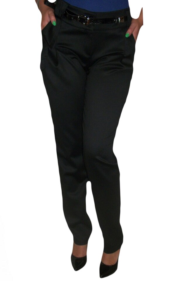 Pantaloni lungi, cu trei fasii decorative ,D&J Exclusive, Negru