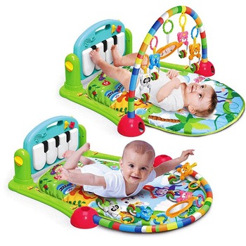 Centru de activitati multifunctional 4 in 1, PIANO MAT, cu pian si oglinda detasabile, cu jucarii zornaitoare, 4 moduri de joaca, lavabila, Multicolora Centru de activitati multifunctional 4 in 1, PIANO MAT, cu pian si oglinda detasabile, cu jucarii zornaitoare, 4 moduri de joaca, lavabila, Multicolora