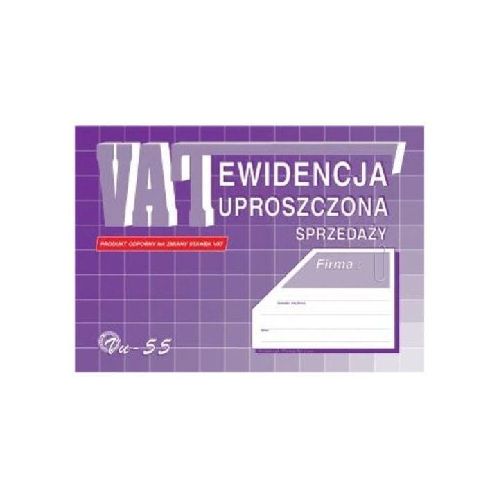 Опростена отчетност на продажбите VU-55 MICHALCZYK I PROKOP