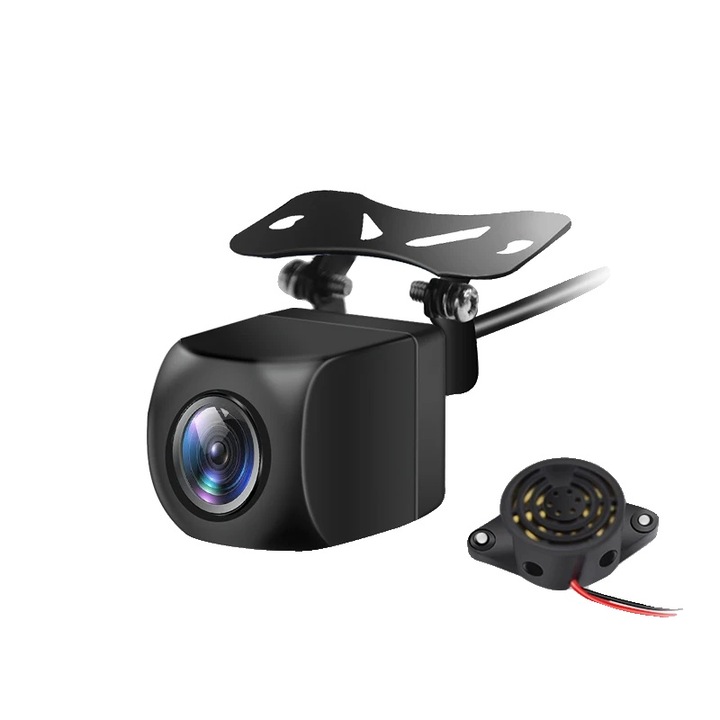 Camera auto DVR, AHD 1080P, unghi larg 145, alarma integrata, 6m cablu