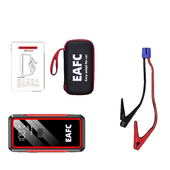 Redresor auto, 2000A, portabil, cu cutie, 8000-10000 mAh, dimensiuni compacte