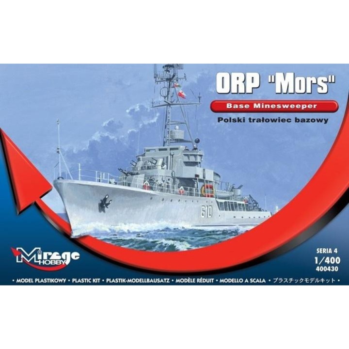 Navomodel de construit, Mirage Hobby, Tralowiec Bazowy OPR "Mors", 59x8,7cm, multicolor