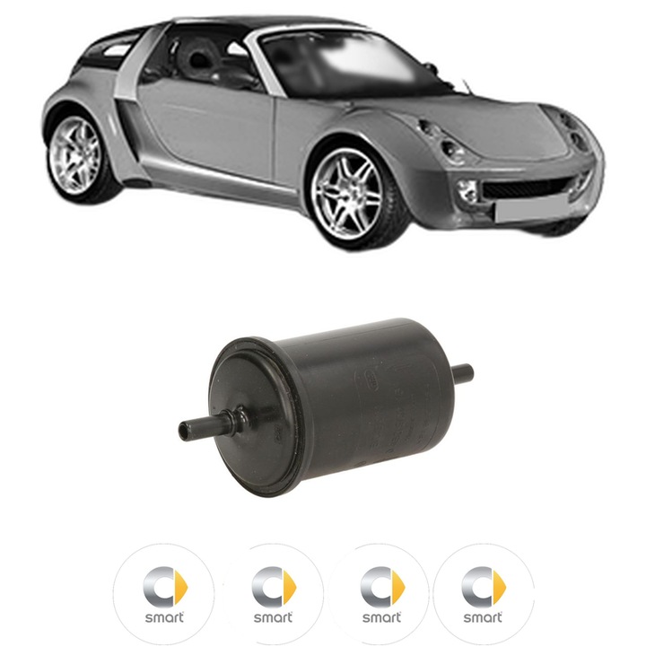 Filtru combustibil SMART ROADSTER Coupe (452) 0.7 (452.334) din 2003-2005 KW 60 CP 82 CMC 698, Bosch, Auto, 4x Stickere auto cu SMART
