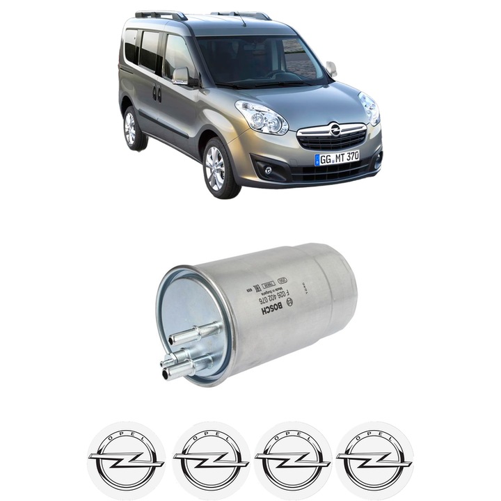 Filtru combustibil OPEL COMBO Tour (X12) 1.3 CDTI (C26, D26, E26, C05) din 2016 KW 70 CP 95 CMC 1248, Bosch, Auto, 4x Stickere auto cu OPEL