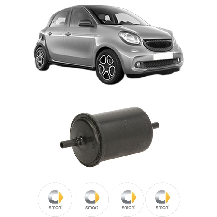 Filtru combustibil SMART FORFOUR Hatchback (453) 0.9 Brabus (453.062) din 2016 KW 80 CP 109 CMC 898, Bosch, Auto, 4x Stickere auto cu SMART