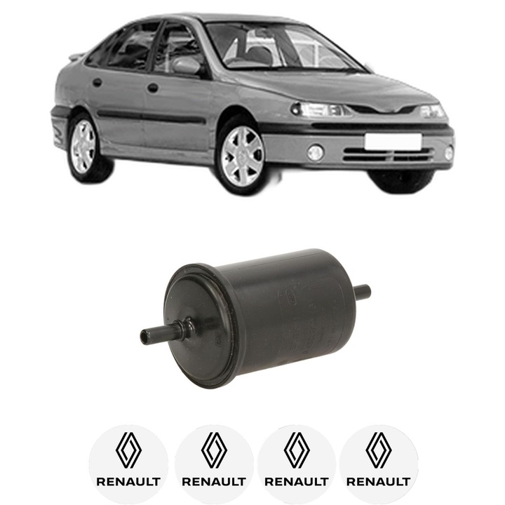 Filtru combustibil RENAULT LAGUNA I (B56_, 556_) 3.0 24V (B56V) din 1997-2001 KW 140 CP 190 CMC 2946, Bosch, Auto, 4x Stickere auto cu RENAULT