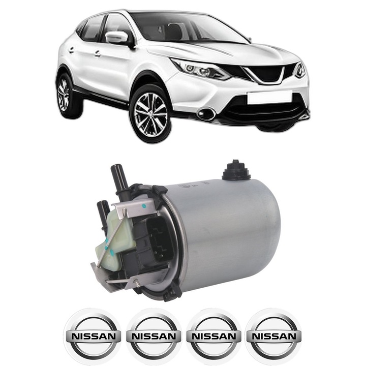 Filtru combustibil NISSAN QASHQAI II (J11, J11_) 1.6 dCi ALL MODE 4x4-i din 2013 KW 96 CP 130 CMC 1598, Bosch, Auto, 4x Stickere auto cu NISSAN