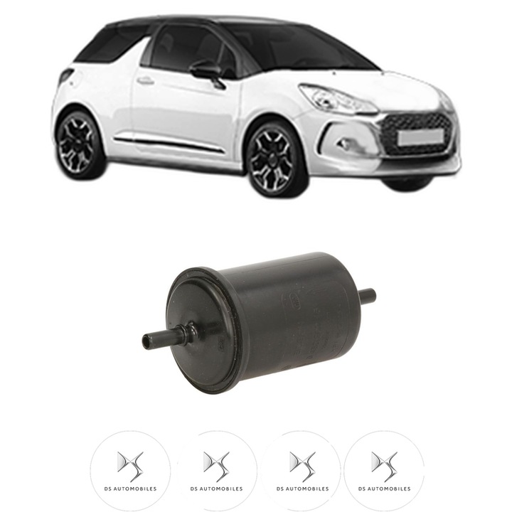 Filtru combustibil DS DS 3 (SA_) 1.6 THP 208 (SA5GRM) din 2015-2019 KW 153 CP 208 CMC 1598, Bosch, Auto, 4x Stickere auto cu DS